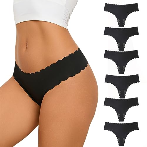 Image of Thongs for Women Seamless Underwear Low Rise Panties Thong