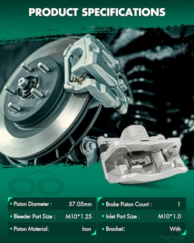 Image of SCITOO Front Left Brake Caliper With Bracket 19B1461 Compatible For Acura For CL /For Integra /For TL,For Honda For Accord /For CR-V /For Odyssey /For Prelude, For Isuzu For Oasis
