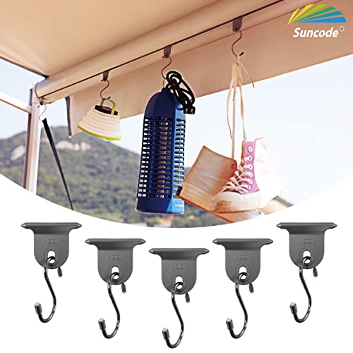Suncode 12 Pack Rv Awning Hooks S Shaped Rv Party Light Holder Plastic Material Rv Awning Light Clip For Christmas Party Camping Tent Indoor And Outdoor Supplies (Grey And Silver,12 Pairs) #TOP3