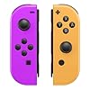 Sylphidara Replacement for Nintendo Switch Controller, Switch Controllers Compatible with Nintendo Switch/OLED/Lite, Support Dual Vibration/6-Axis Gyro/Motion Control/Wake-up(purple&orange)