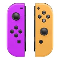 Sylphidara Replacement for Nintendo Switch Controller, Switch Controllers Compatible with Nintendo Switch/OLED/Lite, Support Dual Vibration/6-Axis Gyro/Motion Control/Wake-up(purple&orange)