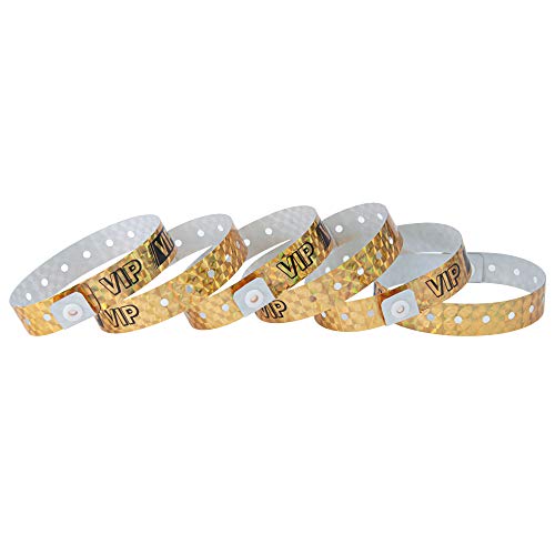 Golden VIP Wrist Band-Activity Wristband 100 Pack
