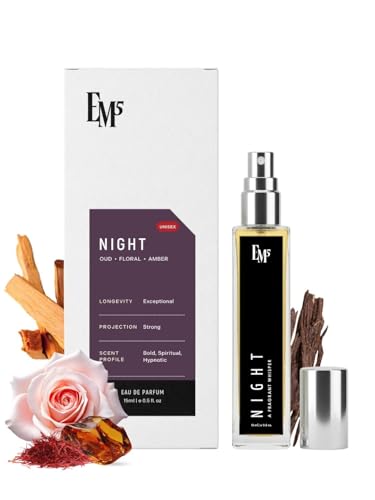 Image of EM5 Night Unisex Perfume | Amber Woody Rose Accords | Eau De Parfum Spray for Men & Women | Luxury Gift for Him /Her | 15 ml