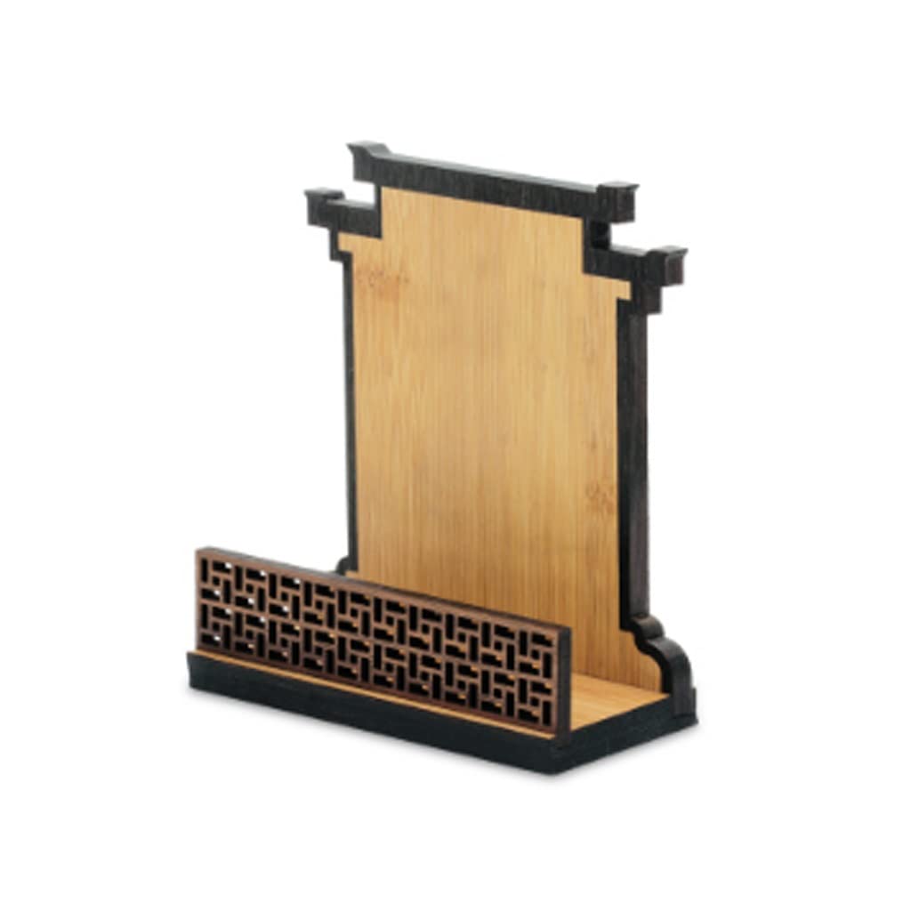 MOBYGKFY Business Card Case Log Solid Wood Desktop Storage Wooden Holder Office Supplies