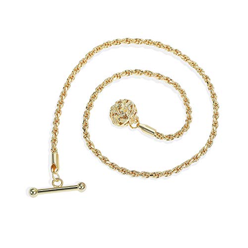 Men's Lapel Chain for Suit Wedding Party Gift Golden Booch Lapel Pin with Long Chain Suit Shirts Accessories