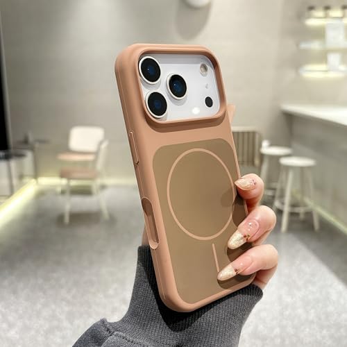Coque magnétique iPhone 15 Pro en silicone liquide anti-choc et douce