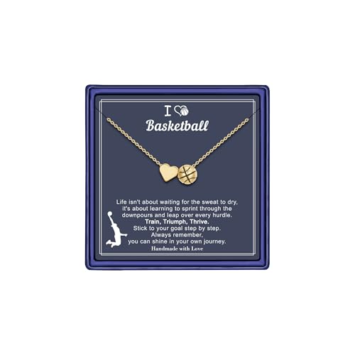 Turandoss 14K Gold Plated Heart Sports Necklaces for Women Girls Trendy - image 1