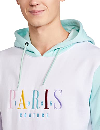 Image of The Indian Garage Co Men Regular Fit Placement Embroidery Overhead Hooded Sweatshirt