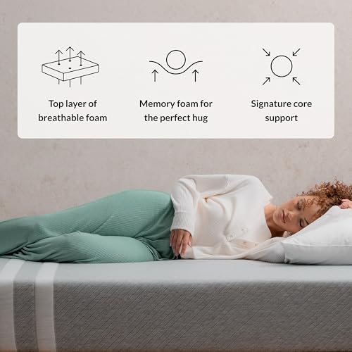 Image of Leesa Original 10 inch Mattress Memory Foam Bed-in-a-Box, King, Gray