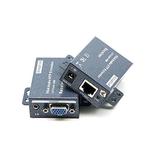 Gimax VGA extender receiver 100M range, single cable signal amplifier, VGA - RJ45 video extender - (Color: Receiver 100M range)