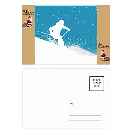 Cartes de remerciement motif ski pour vos souvenirs de vacances au ski