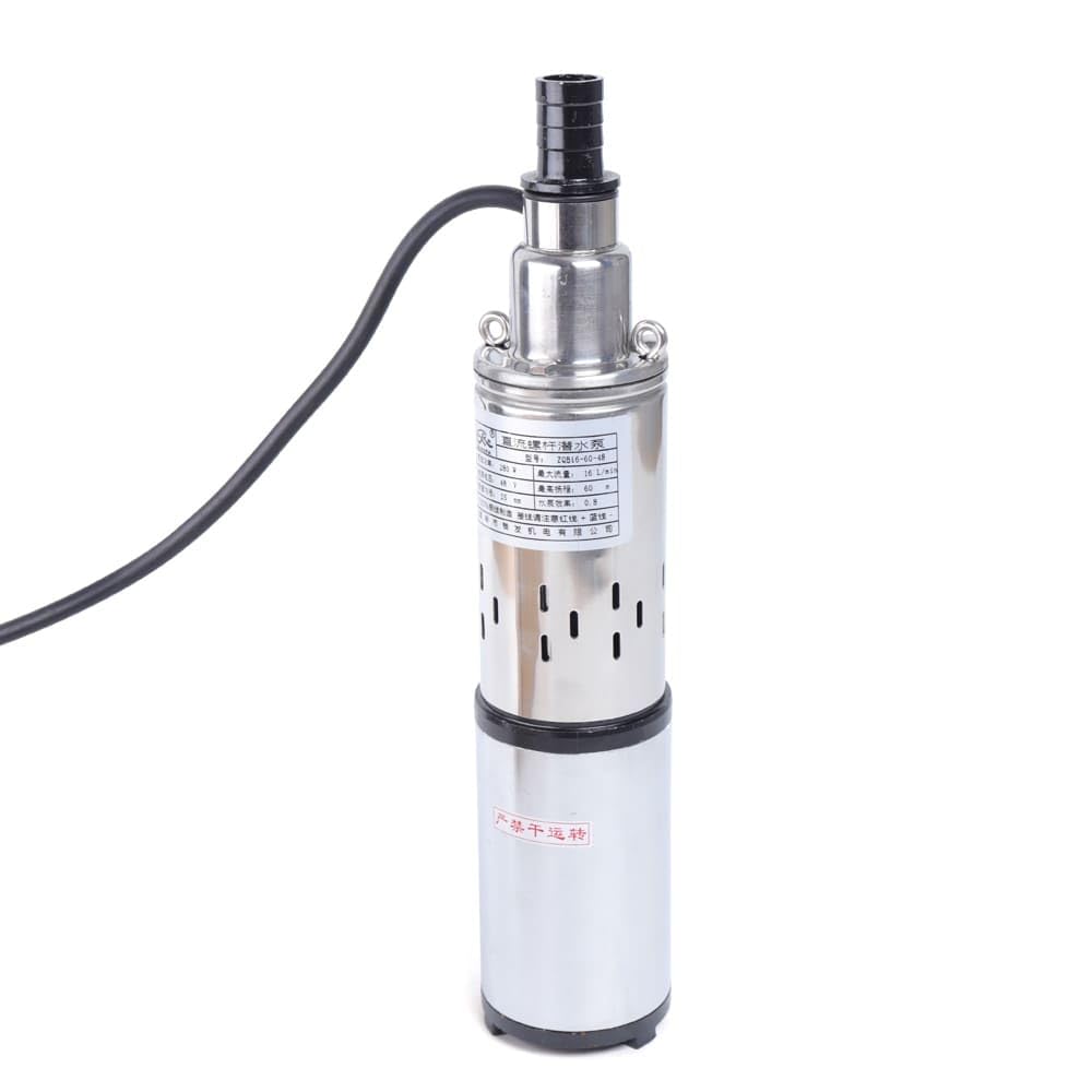 Pompe Immergée pour Puits Profond Solaire, 280W, Débit 960L/h, Hauteur 60m, Pompe de Puits Submersible, IPX8 Étanche, Idéal pour Irrigation, Jardin et Usage Domestique