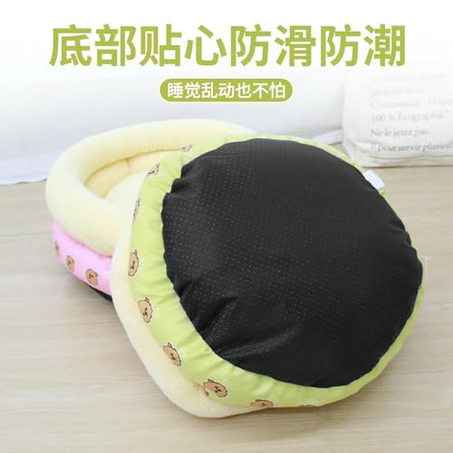 Lit pour chaton et petit chien vert panier coupe-vent lit chiot 45x45x17cm - 5