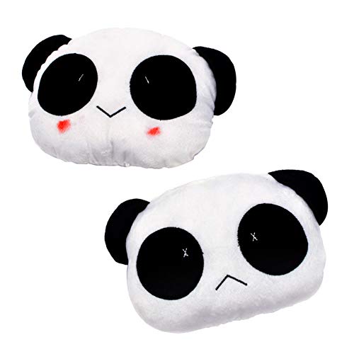seemehappy 2 Pcs Cute Auto Neck Pillows Plush Panda Car Headrest Neck Support Cushion Pillows