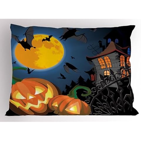 Ambesonne Gothic Halloween Pillow Sham, 36" x 20" Cover