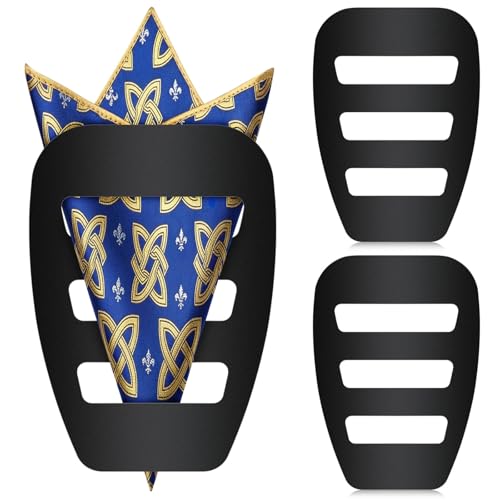 Kukaiao 3Pack Assorted Pocket Square Holder Accessories for Mens Suits
