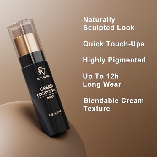 FV Cool Toned Contour Stick, Highly Pigmented & Blendable, Easy to Blend, Natural Matte Finish, Long Lasting Face Sculpted Makeup for Fair/Light Skin Tones, Shade 01 Amber - Image 4