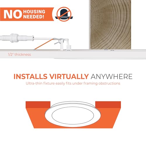 HALO HLB Canless LED Recessed Lighting 6 inch 5CCT Lumen Select 4PK - image 3