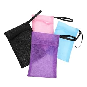 FOMIYES 4pcs net bag cleansing bath gloves Soap bar soap pouch laundry bag thicken soap sleeve take a bath bubble net shampoo bar bag soap pouch for shower gloves shampoo