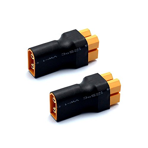 Conector paralelo XT60 1 macho a 2 hembras 2 piezas miniatura 3