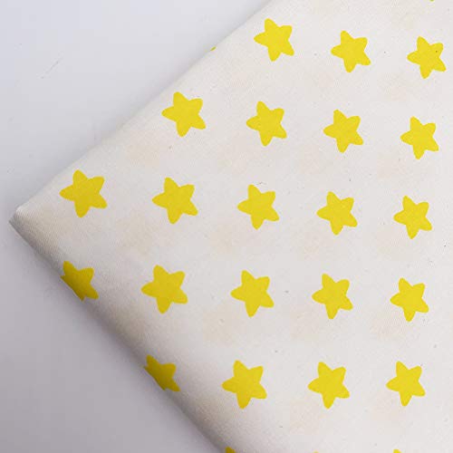 Image of Cotton Fabric DIY Making Supplies Quilting Patchwork Fabric Fat Quarter Bundles DIY for Quilting Cotton Patchwork Cushions (Crown Bear, 20 inch x 20 inch)