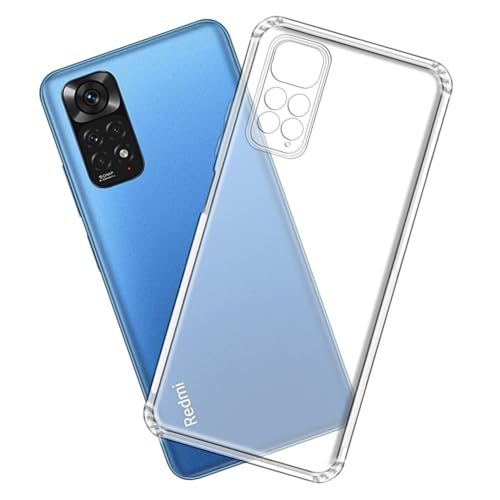 Image of Amazon Brand-Solimo Anti Dust Plug Mobile Cover (Soft & Flexible Back case), for Mi Redmi Note 11 / Redmi Note 11S (Transparent)