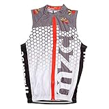 mzcurse Men's Sleeveless Wind Vest Cycling Jersey Shirt Bicycle Bike Tees (White , XX-Large,please check the size chart)