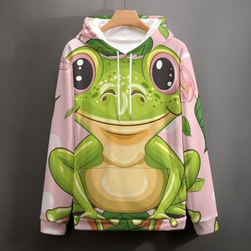 Sweatshirt Pullover Grenouille avec Capuche Ajustable Taille S - 5