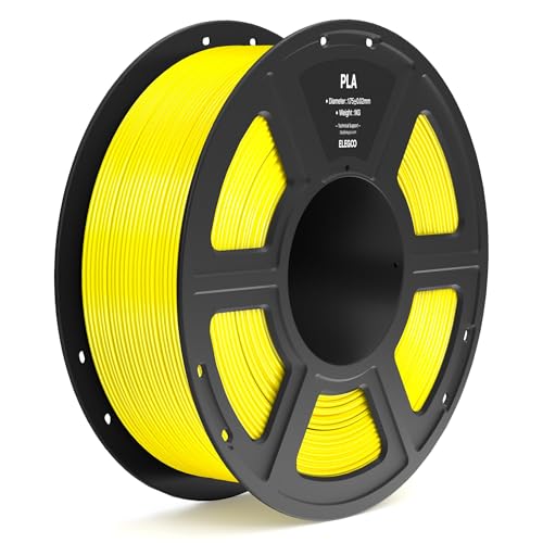 ELEGOO PLA Filament 1.75mm Yellow 1KG, 3D Printer Filament Dimensional Accuracy +/- 0.02mm, 1kg Spool(2.2lbs) Fit Most FDM 3D Printers