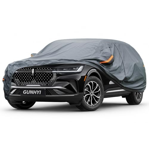 Image of GUNHYI Premium Car Cover Custom Fit Lincoln Nautilus, 16 Layers Heavy Duty Car Cover Waterproof All Weather with Zipper Door for Sun Rain Snow Dust Uv Protection