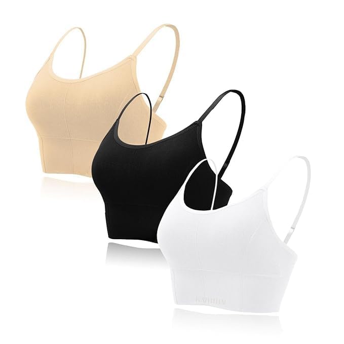 Women Cotton Padded Bra Combo Bra Sports Bra Fitness Yoga and Gymwear Fashionable Lifestyle Outdoor Life (Free Size)-image-19