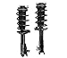 DTA 70166 Full Set: 2 Front Complete Strut Assemblies With Springs Mounts + 2 Rear Shocks Compatible With 2006-2011 Civic 1.8L Sedan; Acura CSX