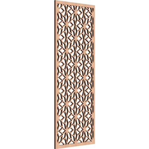 Image of 15 3 /8 inchW x 39 3 /8 inchH x 3 /8 inchT Lake Decorative Fretwork Wood Wall Panels, Alder