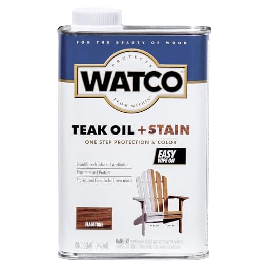 Watco 348758 Teak Oil Plus Stain, Quart, Flagstone, 32 Fl Oz