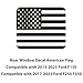 Zxiaochun Rear Middle Window American Flag Decal for Ford F150 F250 F350 2015-2021 2022 2023 2024 2025 2026 Back Center Sliding Window Glass USA Flag Vinyl Sticker Exterior Accessories (Matte Black)