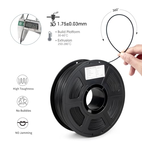Image of iSANMATE Carbon Fiber ASA Filament 1.75mm,UV /Rain /Heat Resistant Tough 3D Printer Filament, ASA CF Perfect for Outdoor Functional Parts, Dimensional Accuracy + /- 0.02mm, 1kg Spool (2.2lbs)
