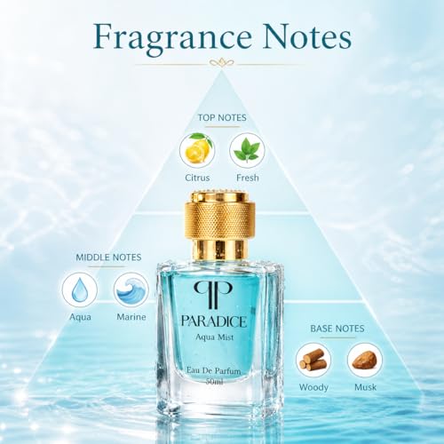 Image of PARADICE Aqua Mist Eau De Parfum 50ml | Long Lasting Perfume for men | Fresh Aquatic Fragrance | Post Workout Fresh Scent |Unisex Perfume for Gym, Dance & Daily Use