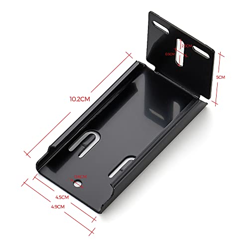 Image of 5 Pairs - 10 Pack Black Heavy Duty Rear Mount Brackets for Soft Close Cabinet Drawer Slides, Metal Replacement Part for Full Extension Ball Bearing Side Mount Drawer Track Guide