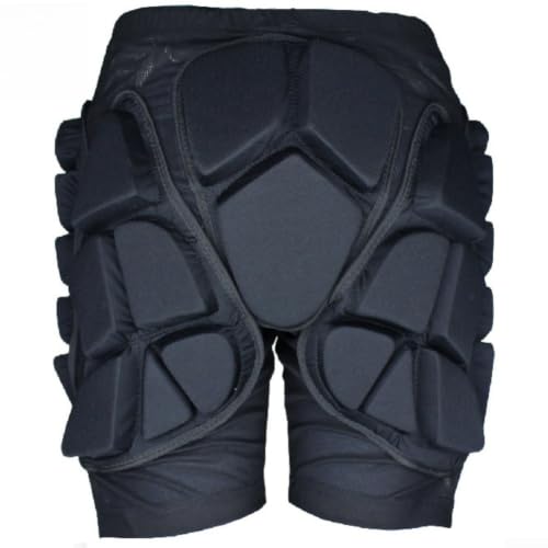 Ropa interior negra con protector de coxis contra caídas duras 2