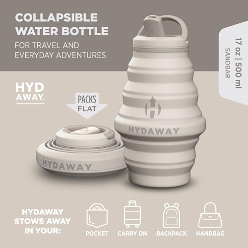 Image of HYDAWAY 17oz Collapsible Water Bottle - BPA-Free, Leakproof, Lightweight, and Space-Saving - Perfect for Travel, Hiking, and Everyday Hydration