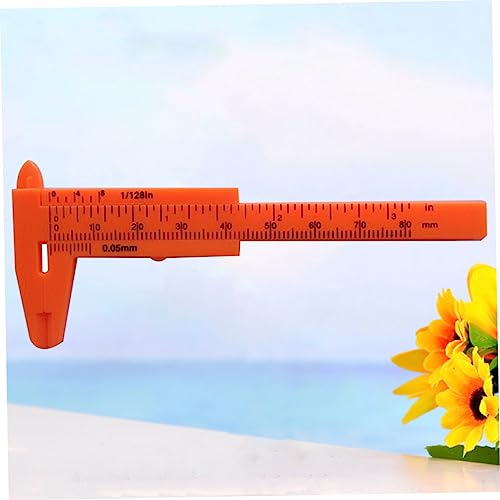Calibrador Vernier Mini Plástico para Joyería Naranja miniatura 5