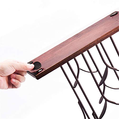 Soporte para botellas de vino multifuncional de madera miniatura 4