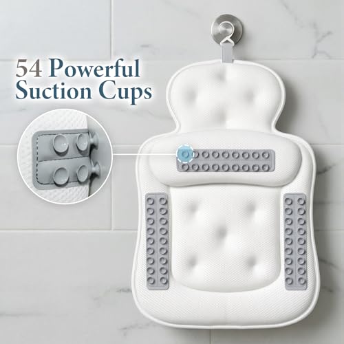 Bath Pillows for Tub Comfortable Bathtub Cushion for Head and Neck with Soft 3D Mesh Fabri - image 5