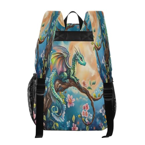 Clear Backpack for School Dragon Perched Moon Transparent Bookbag for Girls See Through PVC Boy Backpacks3