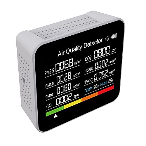 9in1 Air Quality Tester Clear Display Large Digital Screen With Backlight CO2 PM2.5 Air Detector