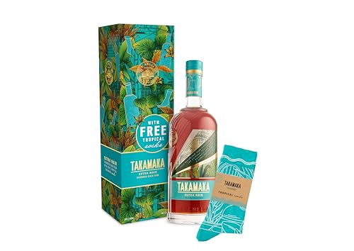 Takamaka Extra Noir Rum Gift Pack with Socks | 43% | 70cl | Dark Rum from the Seychelles | Perfect Neat or in Cocktails Takamaka Extra Noir Rum Gift Pack with Socks | 43% | 70cl | Dark Rum from the Seychelles | Perfect Neat or in Cocktails – Takamaka