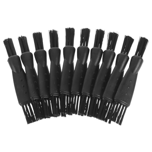 WRITWAA Cepillos de Limpieza Desprendimiento para Afeitadora Eléctrica de Hombre, Nylon Negro, Cabezal Doble Pack de 10 para Uso Doméstico y Viajes