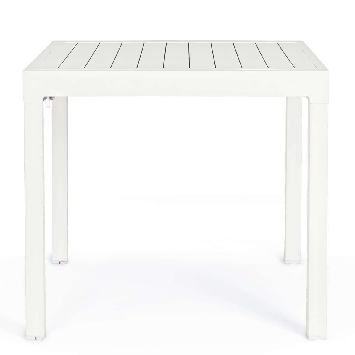 Yellow shop - HILL Tavolo da giardino quadrato allungabile per esterno in alluminio L90/180xP90xH74 cm Antracite, Bianco o Coffee (Bianco)