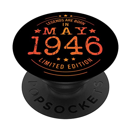 Cumpleaños Mayo 1946 Edición Limitada Regalo Legend May PopSockets PopGrip Intercambiable