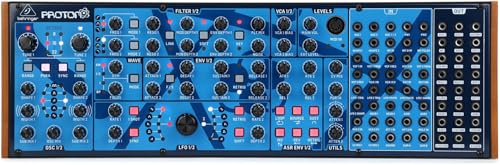 Behringer PROTON Analog Paraphonic Semi-Modular Synthesizer with 2 VCOs, 2 Multi-Mode VCFs and...